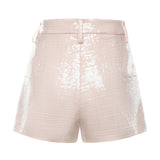 Shorts in tweed di paillettes 80AAD125 N0729439 GENNY 
