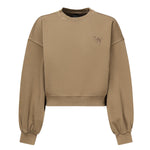 Felpa cropped con logo<BR/> 105510 A2RBM10 PINKO 