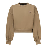 Felpa cropped con logo<BR/> 105510 A2RBM10 PINKO 