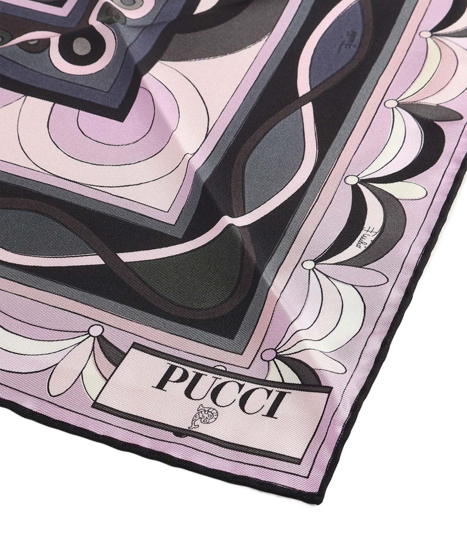 Bandeau triangolo in twill di seta con stampa 5UGB75 5UC201 PUCCI 