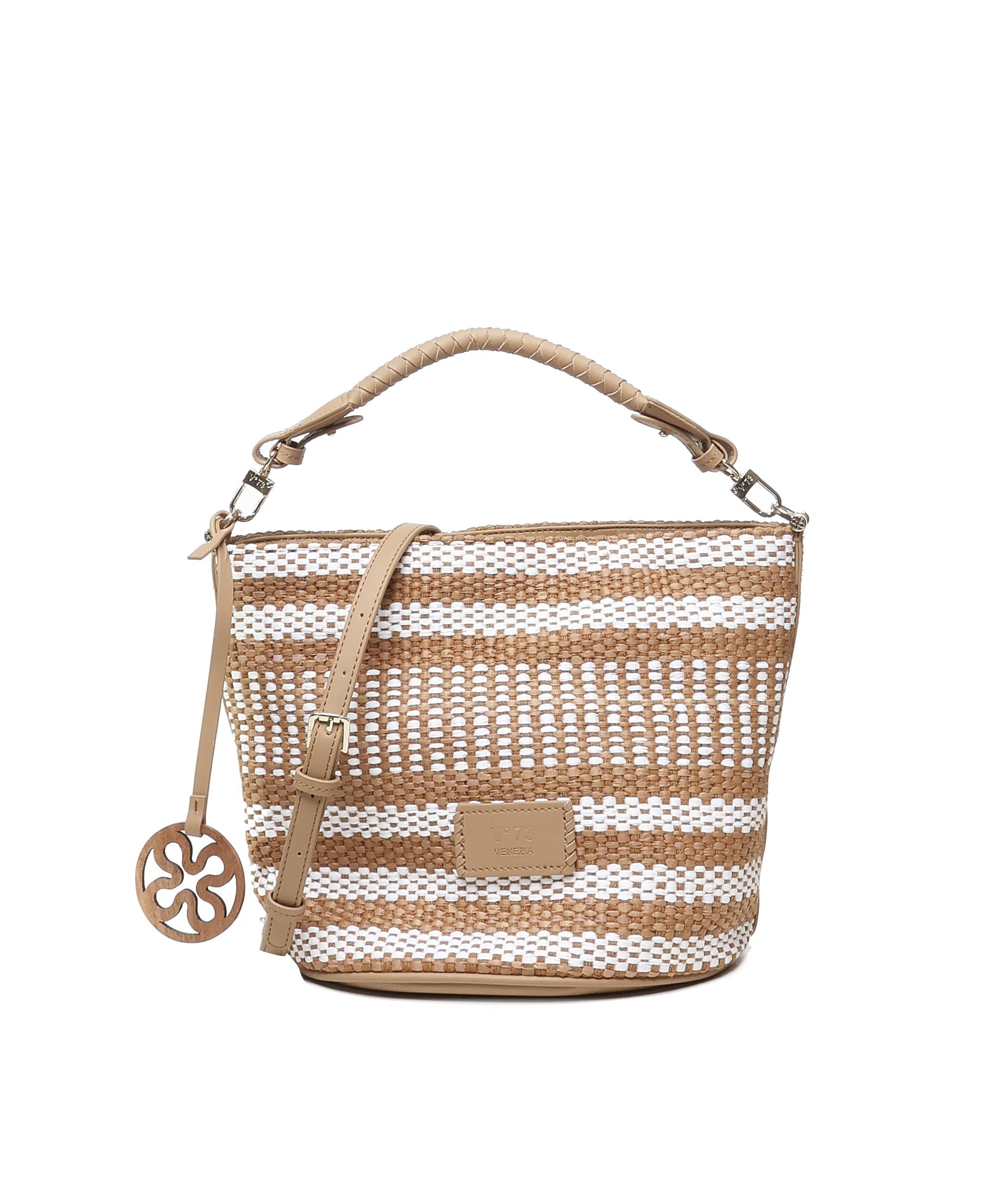 Borsa Secchiello Stefanie 73BS8ZL03 STEFANIECUOIO/BIANCO V° 73 