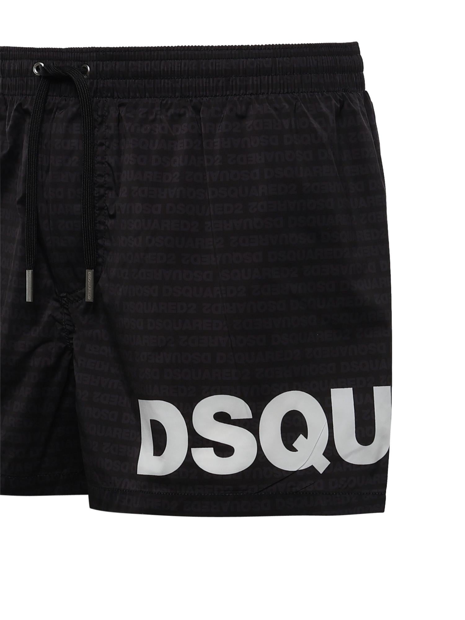 Boxer mare midi con logo D7B5C6600 010 DSQUARED2 