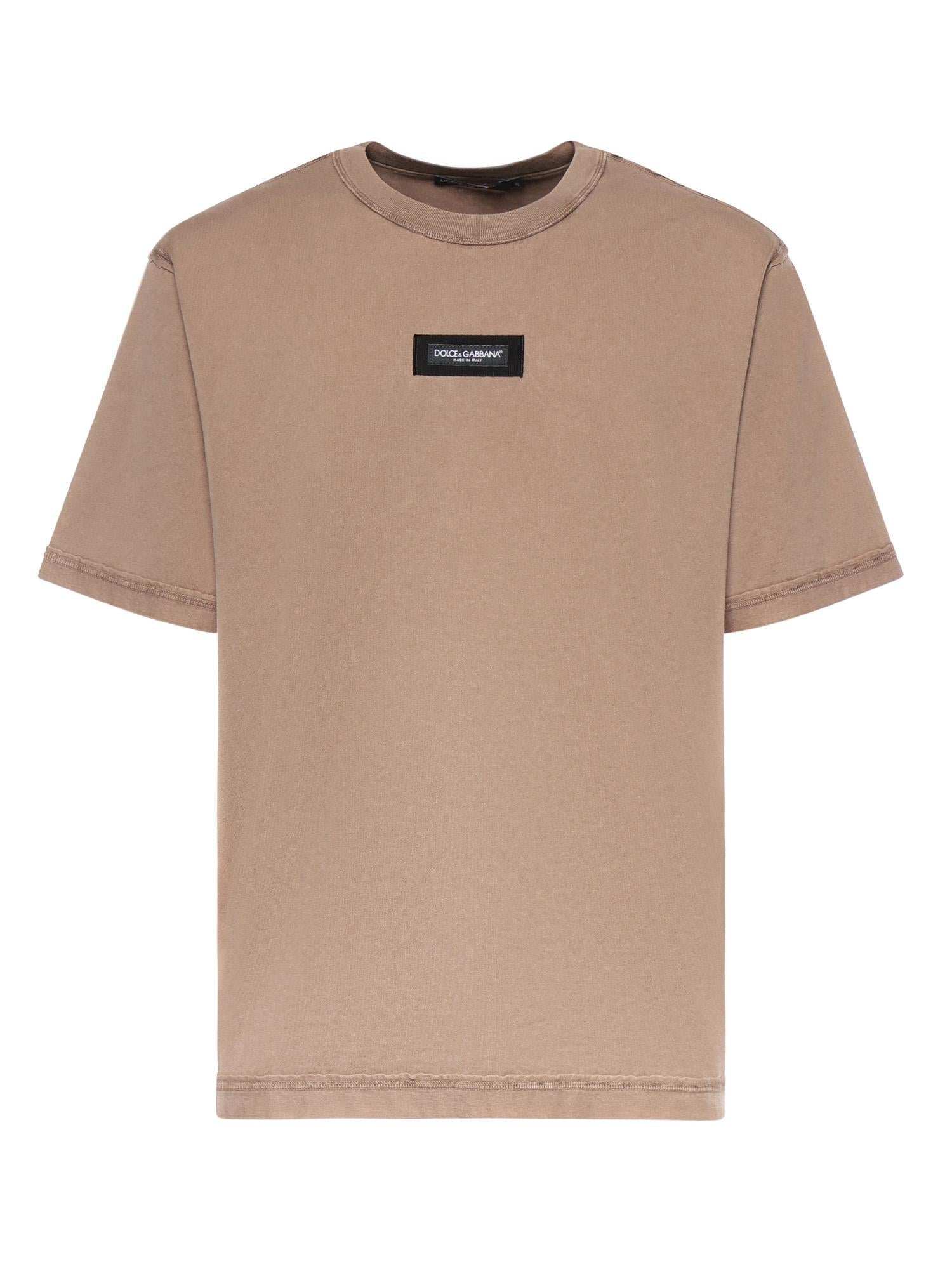 T-shirt in jersey di cotone con logo G8RI4T G7P1OM0672 DOLCE & GABBANA 