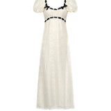 Abito lungo in pizzo CD3967 CREAM FOR LOVE & LEMONS 