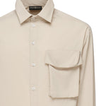 Camicia Wolf con tasca sul petto WOLF -BEIGE GIULIANO GALIANO 