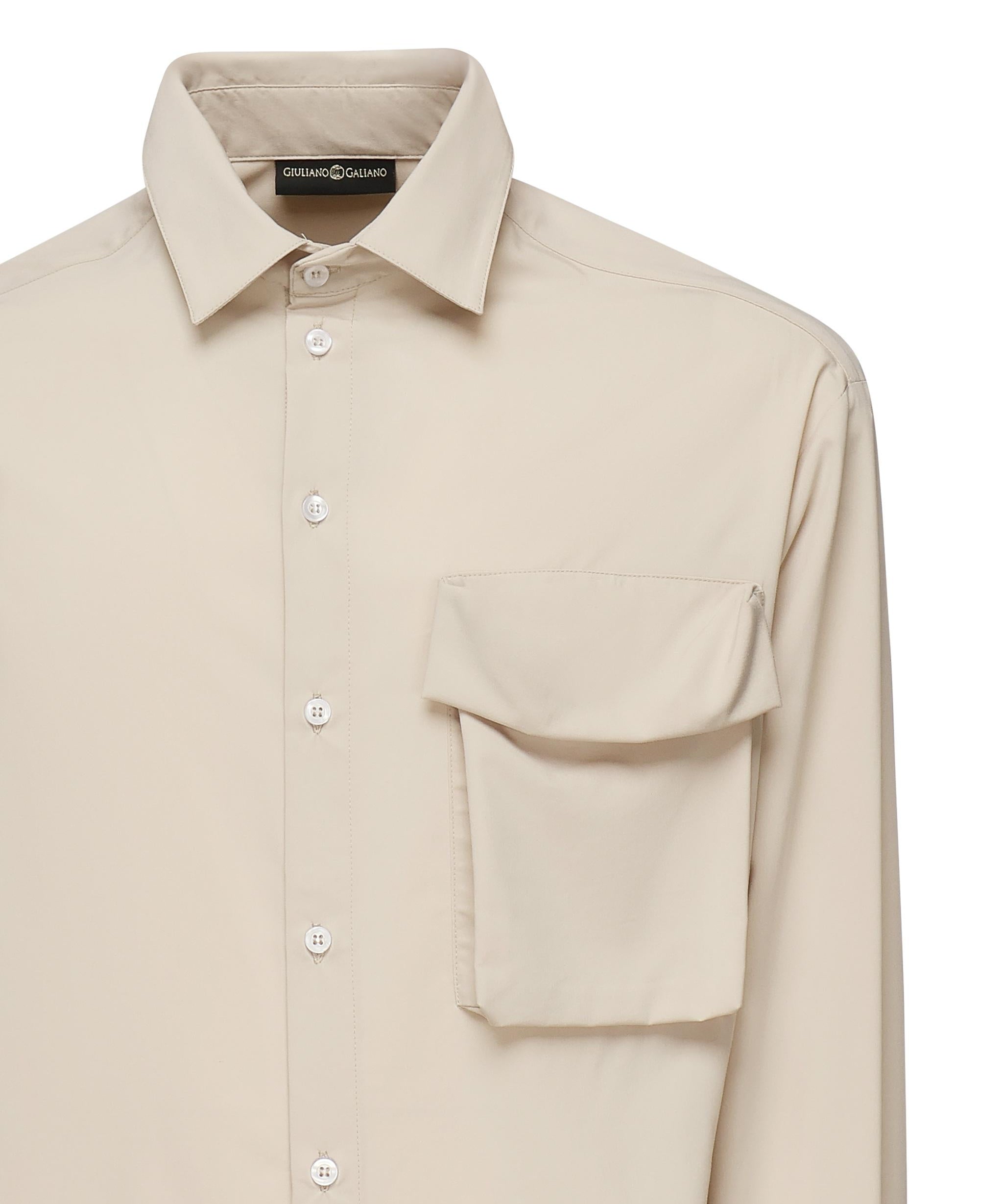 Camicia Wolf con tasca sul petto WOLF -BEIGE GIULIANO GALIANO 