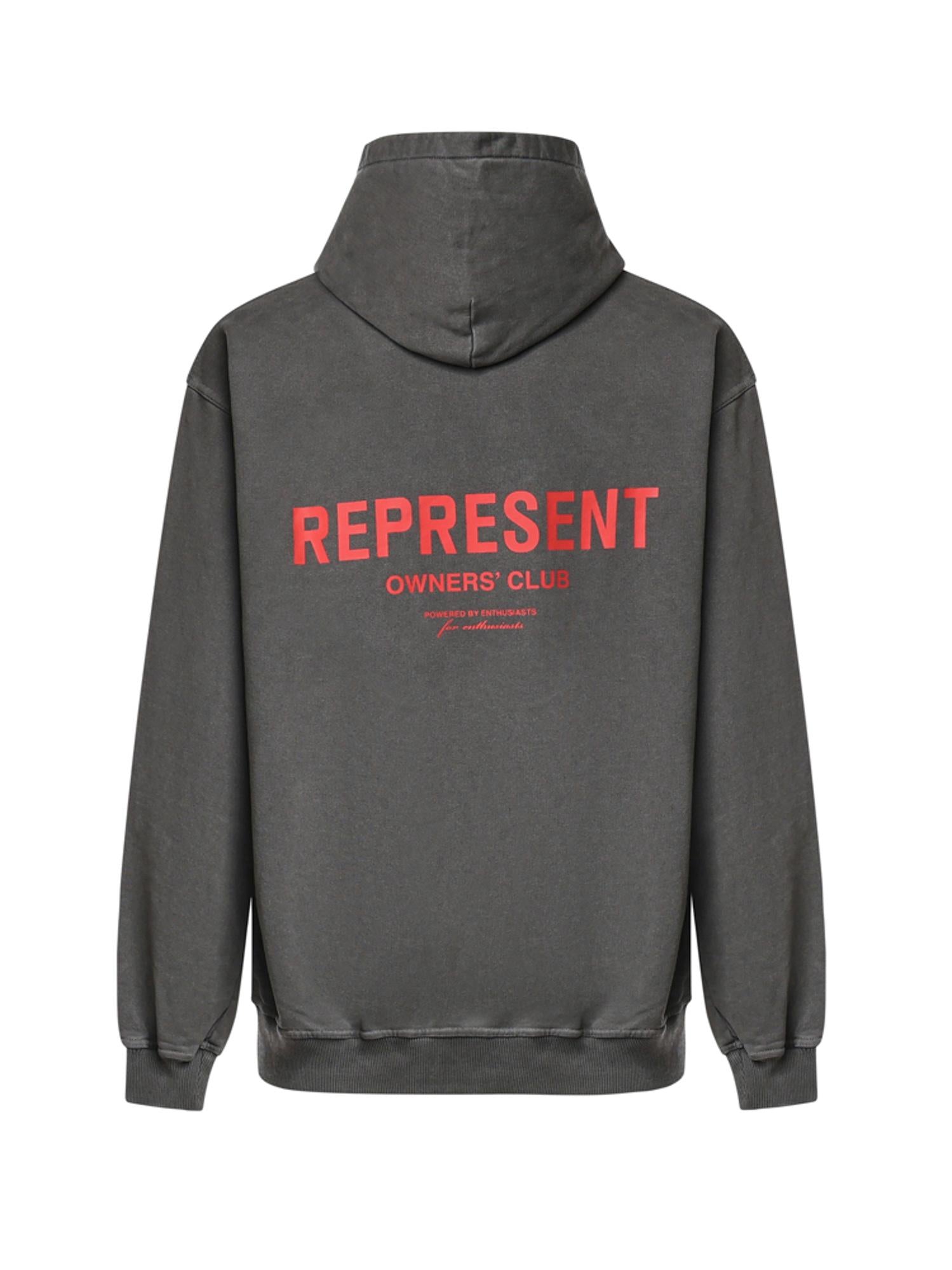 Felpa in cotone con logo OCM41113 02 REPRESENT 