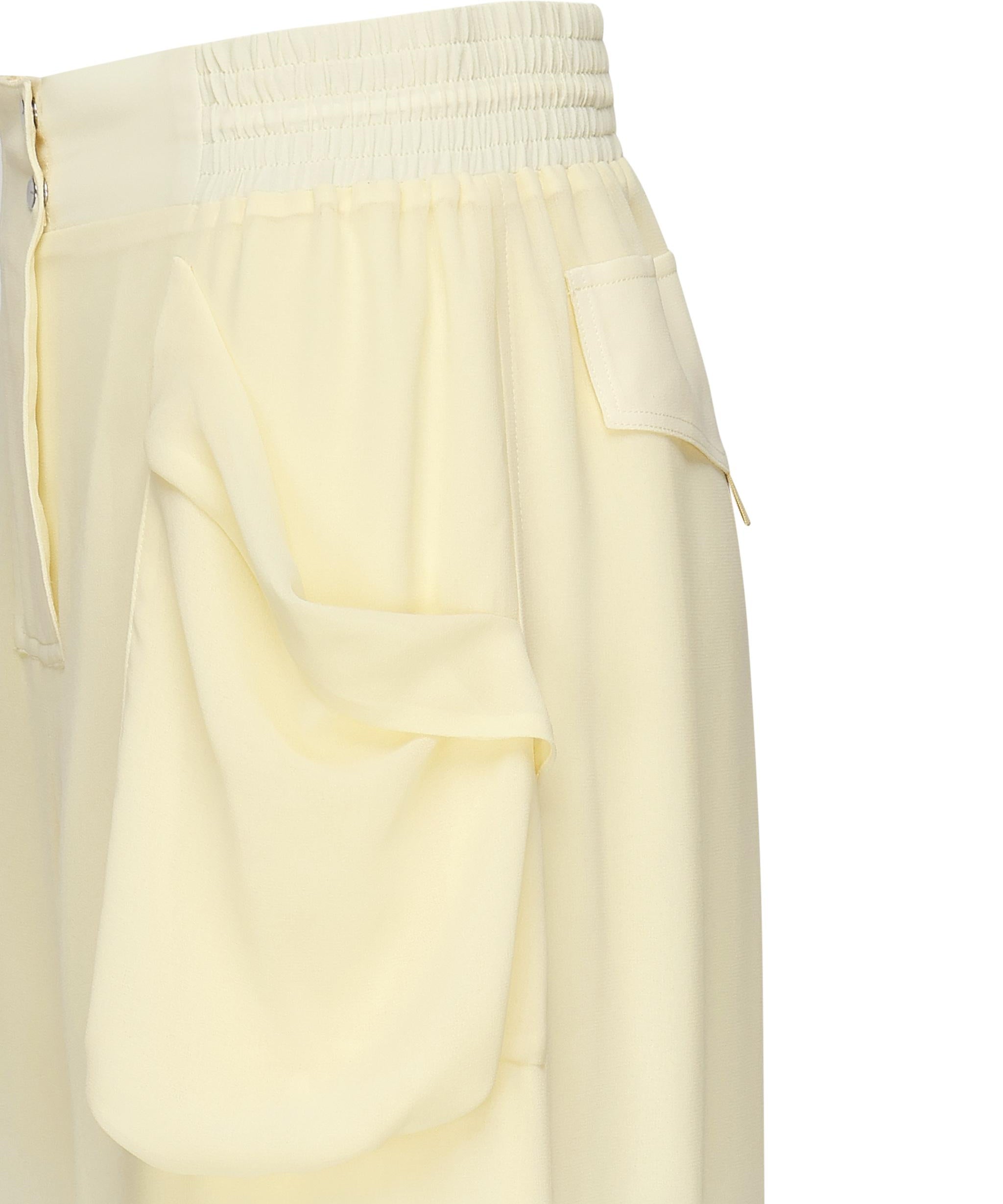 Pantaloni cargo in georgette trasparente 104751 A21FD22 PINKO 
