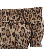 Abito corto in popeline con stampa leopardo F6A0UT HS5E3HY13M DOLCE & GABBANA 