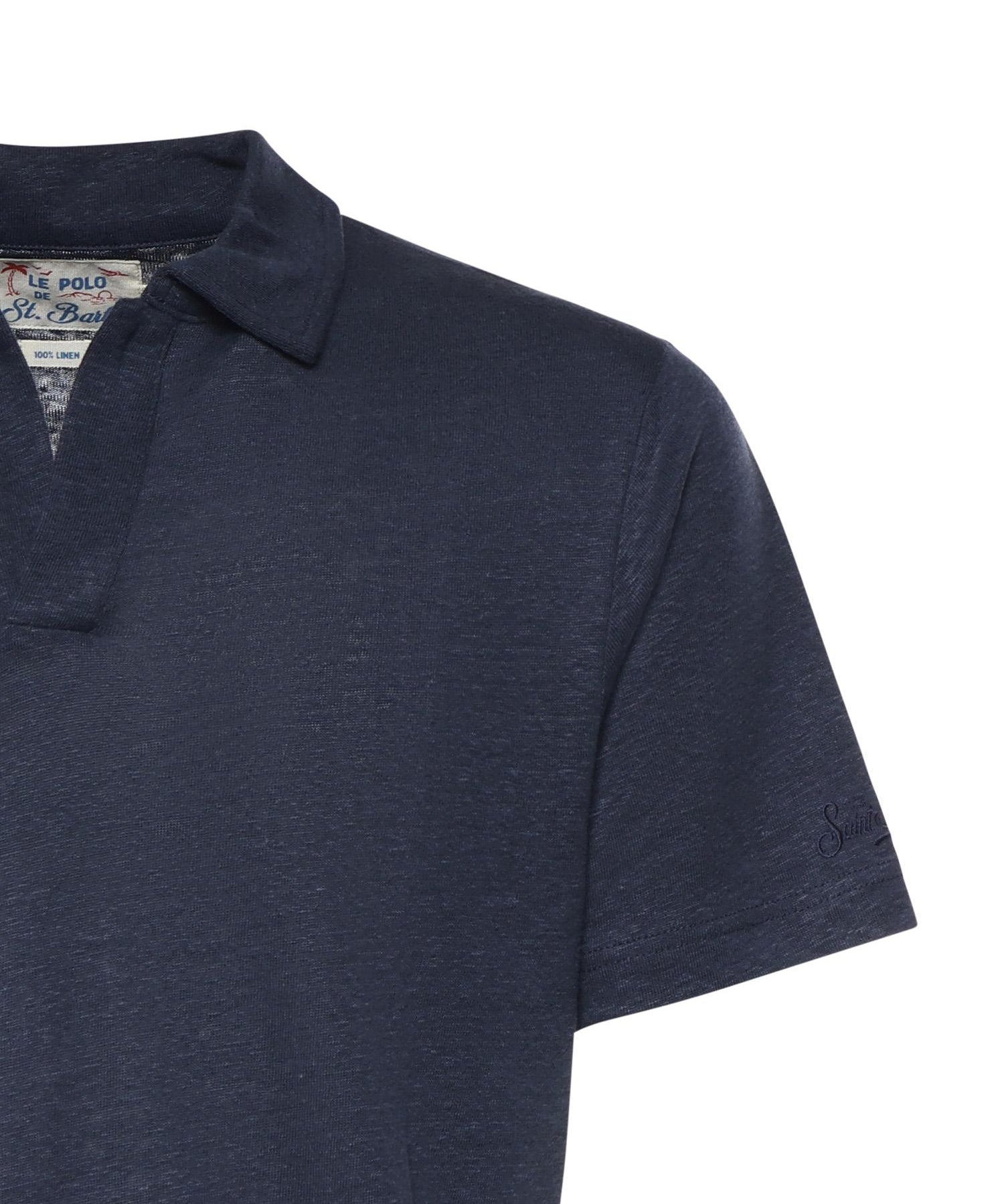 Polo in lino FRS0001 00119L MC2 SAINT BARTH 