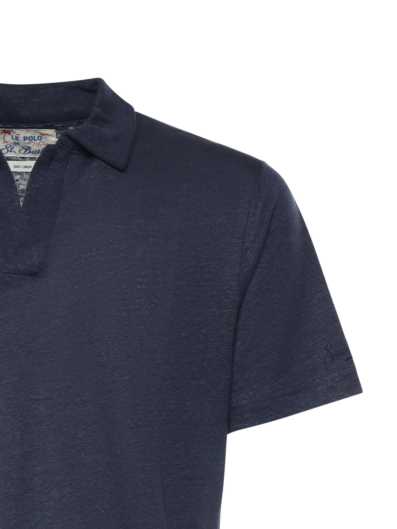 Polo in lino FRS0001 00119L MC2 SAINT BARTH 