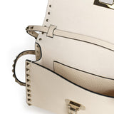 Borsa piccola a tracolla Rockstud in vitello granato 8W2B0181 VSFI16 VALENTINO GARAVANI 