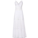 Abito maxi senza spalline in voile di misto cotone 201638 -WHITE CHARO RUIZ 