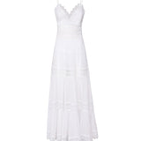 Abito maxi senza spalline in voile di misto cotone 201638 -WHITE CHARO RUIZ 