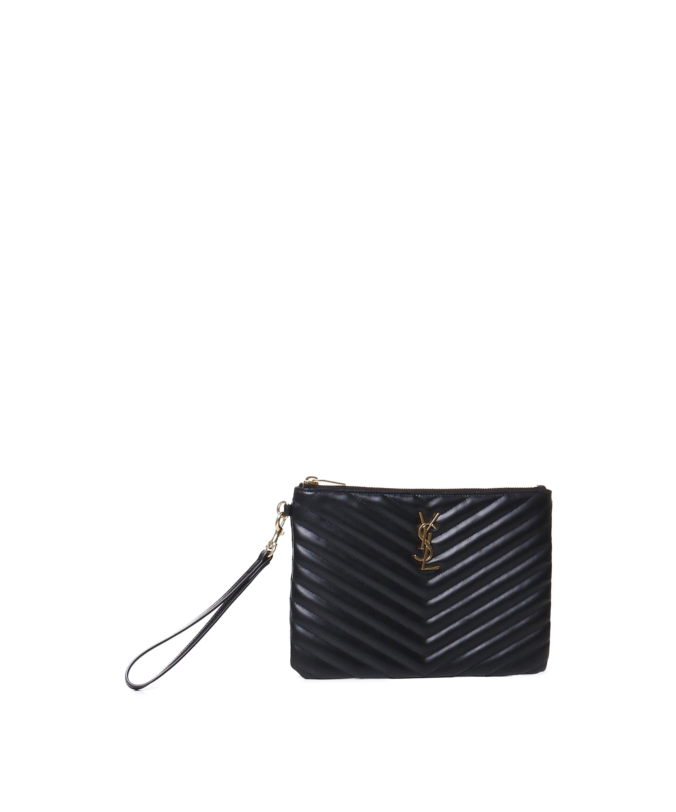 Pouch monogram Cassandre matelassè astuccio in pelle goffrata 379039 CWU011000 SAINT LAURENT 