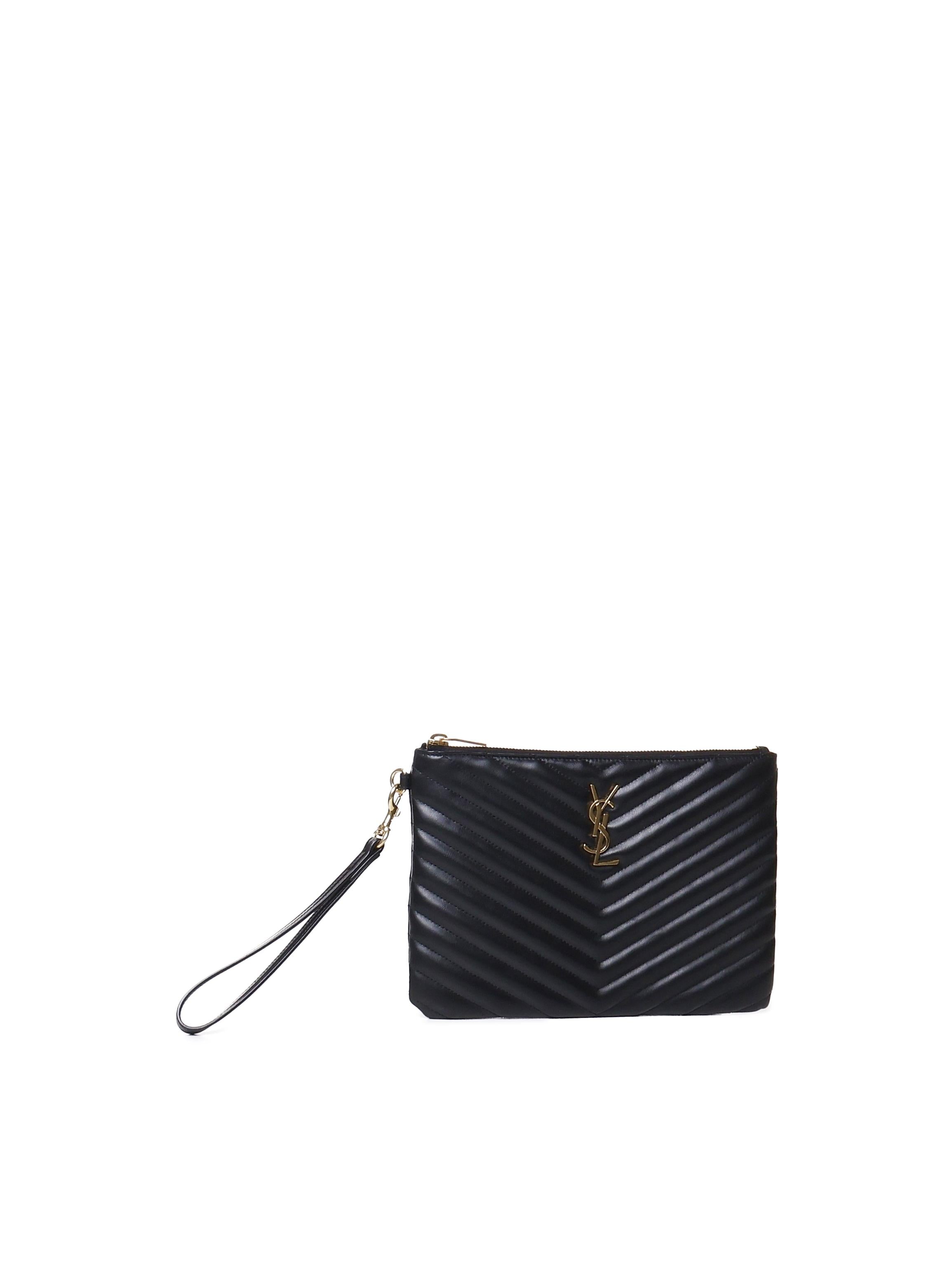 Pouch monogram Cassandre matelassè astuccio in pelle goffrata 379039 CWU011000 SAINT LAURENT 