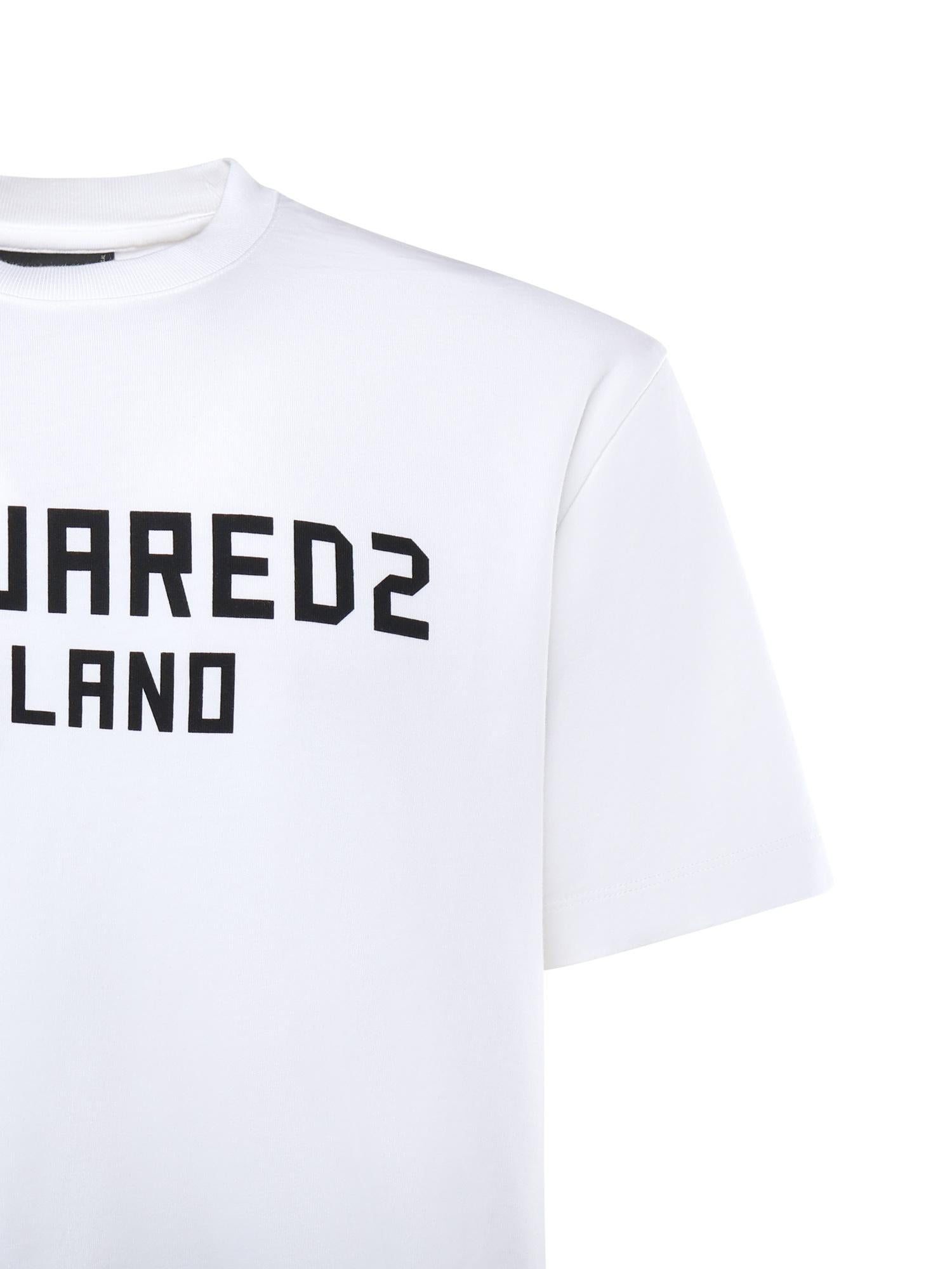 T-shirt in jersey con logo S74GD1520 D20106100 DSQUARED2 