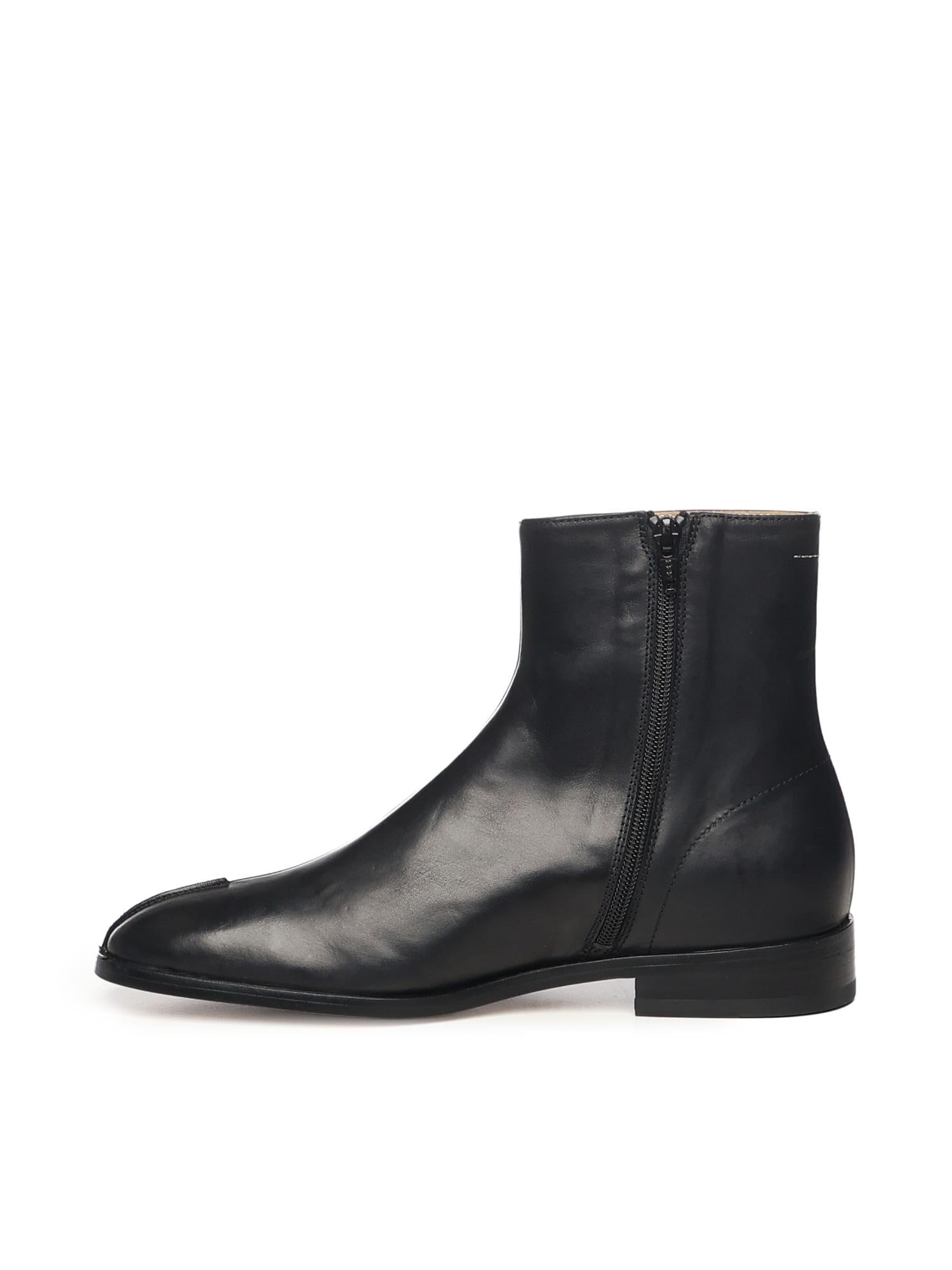 Stivaletto in pelle con dettaglio stitch-out SH1WU0011 P5000T8013 MM6 Maison Margiela 