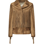 Giacca con frange in suede <BR/> GWP02368 P00216055678 GOLDEN GOOSE 