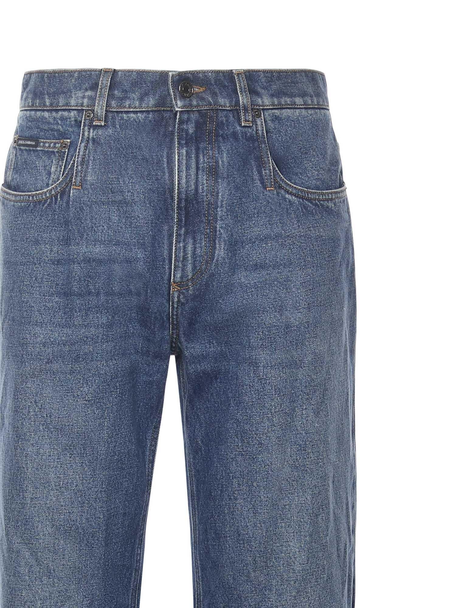 Jeans con patch logo GP0Q8D G8NZ9S9001 DOLCE & GABBANA 
