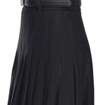 Gonna lunga plissettata in twill AW25107XSK B SELF-PORTRAIT 