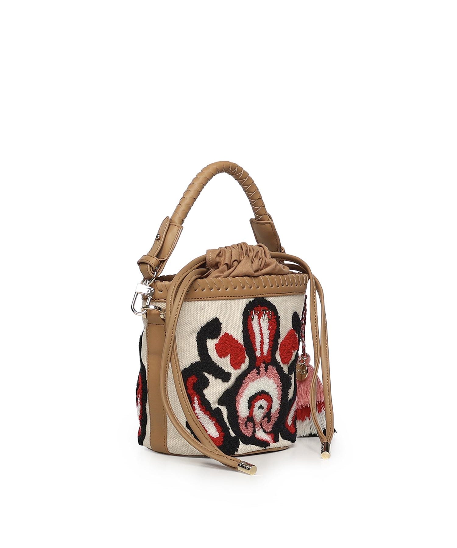 Secchiello Marilena con logo 73BS9NA02 MARILENACUOIO/MULTICOLOR V° 73 