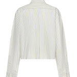 Camicia a righe con logo MK1659 180UF0061 MIU MIU 