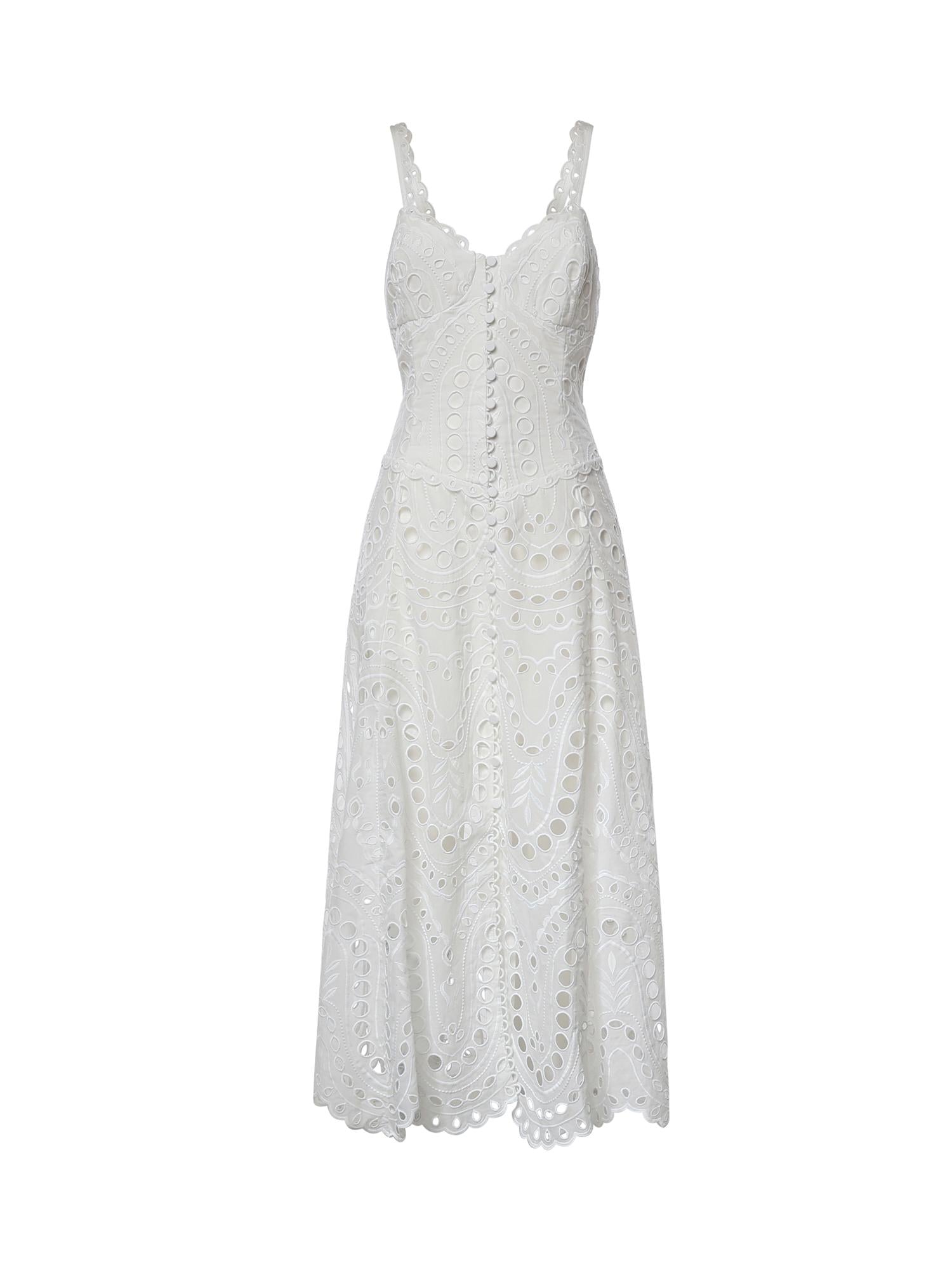 Abito midi Solace in cotone 263614 WHITE CHARO RUIZ 