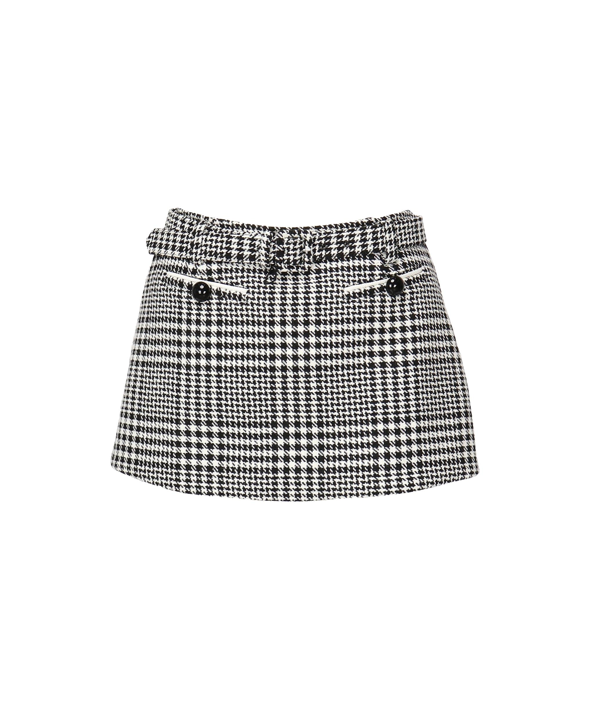 Skort in pied-de-poule<BR/> PF25111SK BW SELF-PORTRAIT 