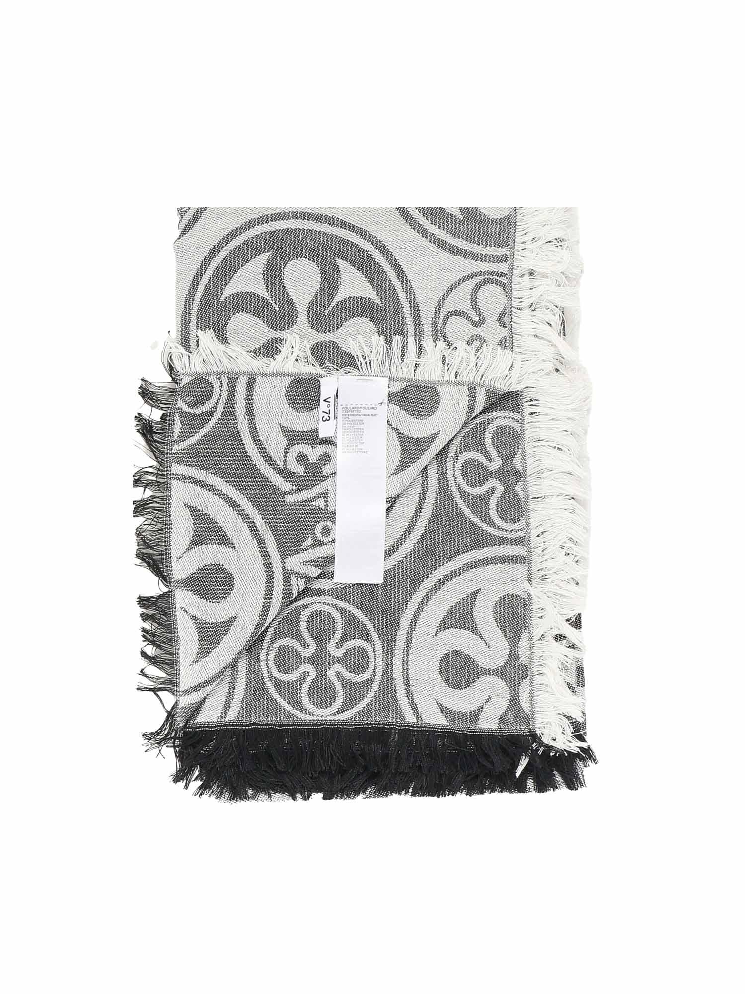 Sciarpa caroline jacquard<BR/> 73SP8FT02 CAROLINENERO/BIANCO V° 73 