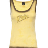 Tank top effetto spray con ricamo 107306 A3H5H47 PINKO 