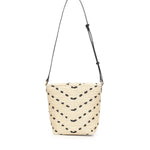 Borsa a tracolla Bucket Mini in rafia con motivo chevron 106835 A391HZ3Q PINKO 