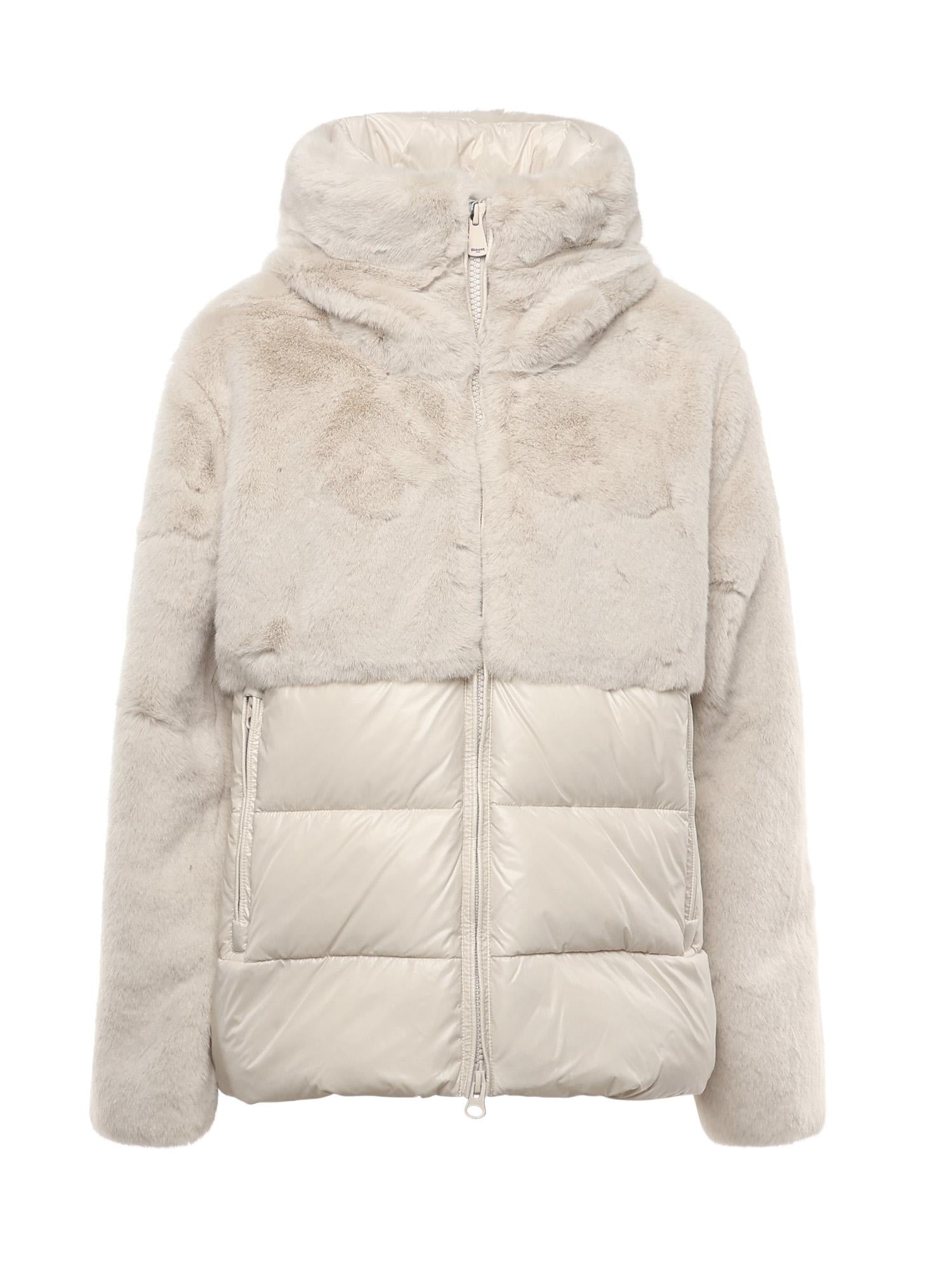 Piumino in nylon con pelliccia 25WBLDC02178 006646907 BLAUER 