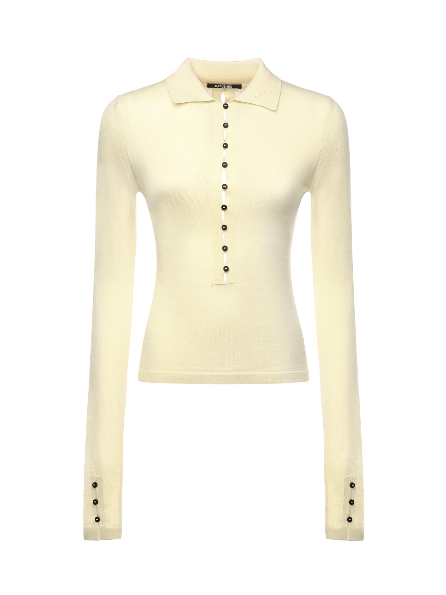 Polo "Le Polo Merino" in misto merino 25HPOW00806AK00145 205 JACQUEMUS 