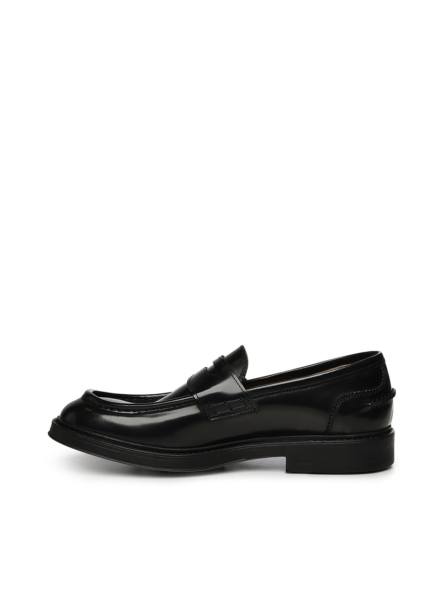 Mocassino Franky in pelle FRANKYE ABRASIVATONERO/ARANCIO GIULIANO GALIANO 