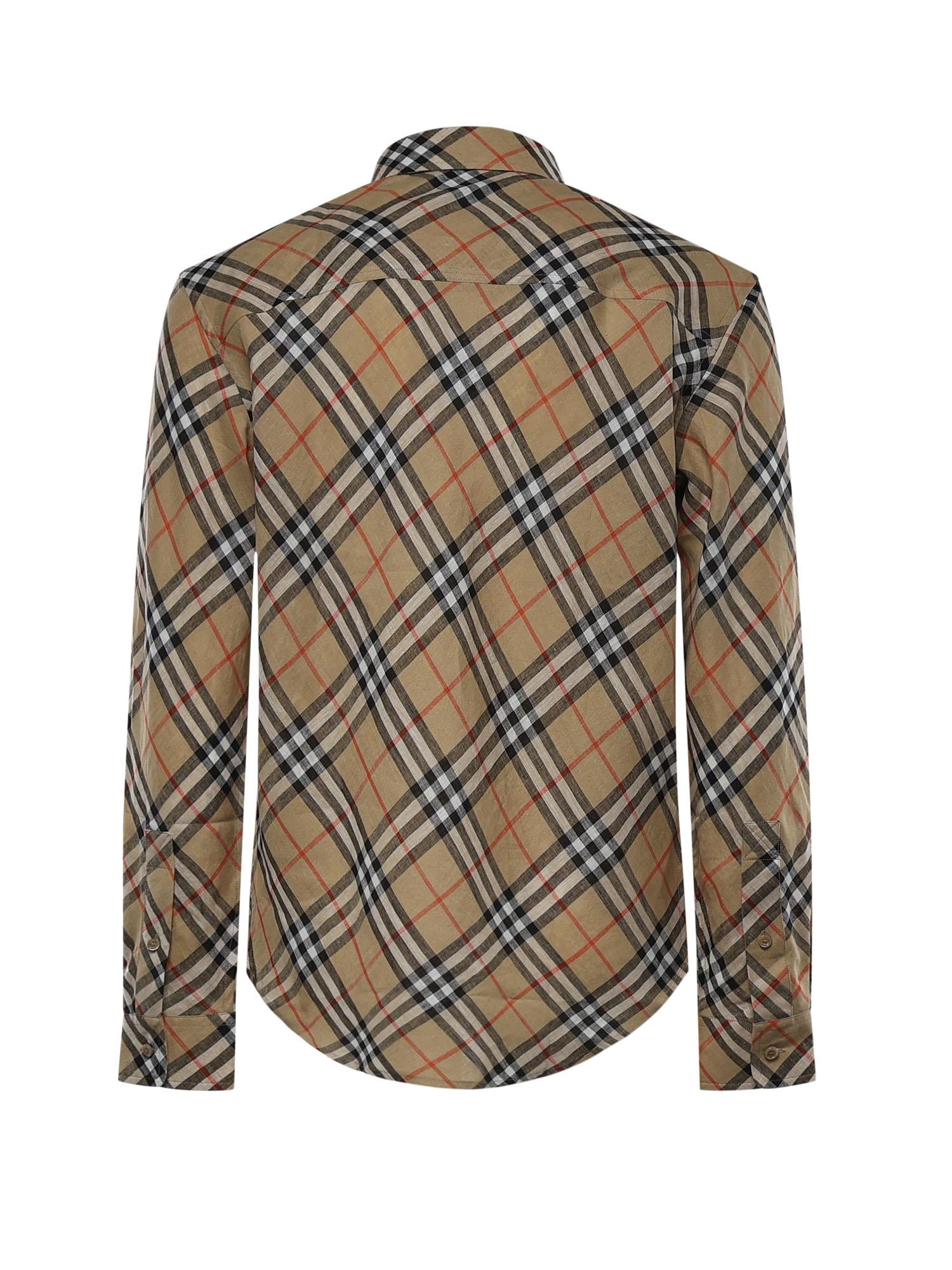 Camicia Check in lino 8123684 B9368 BURBERRY 