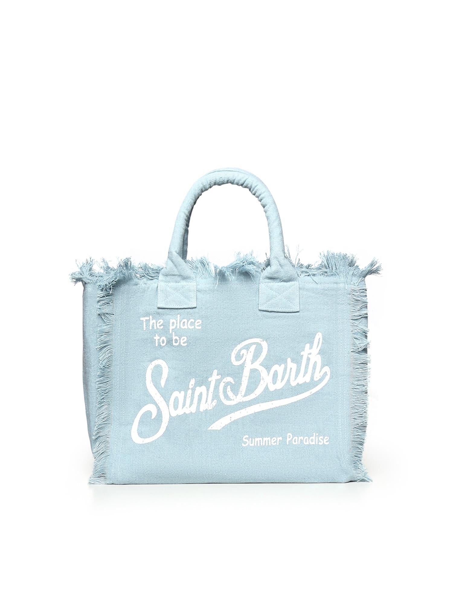 Borsa Vanity in lino con logo VANI022 00555L MC2 SAINT BARTH 