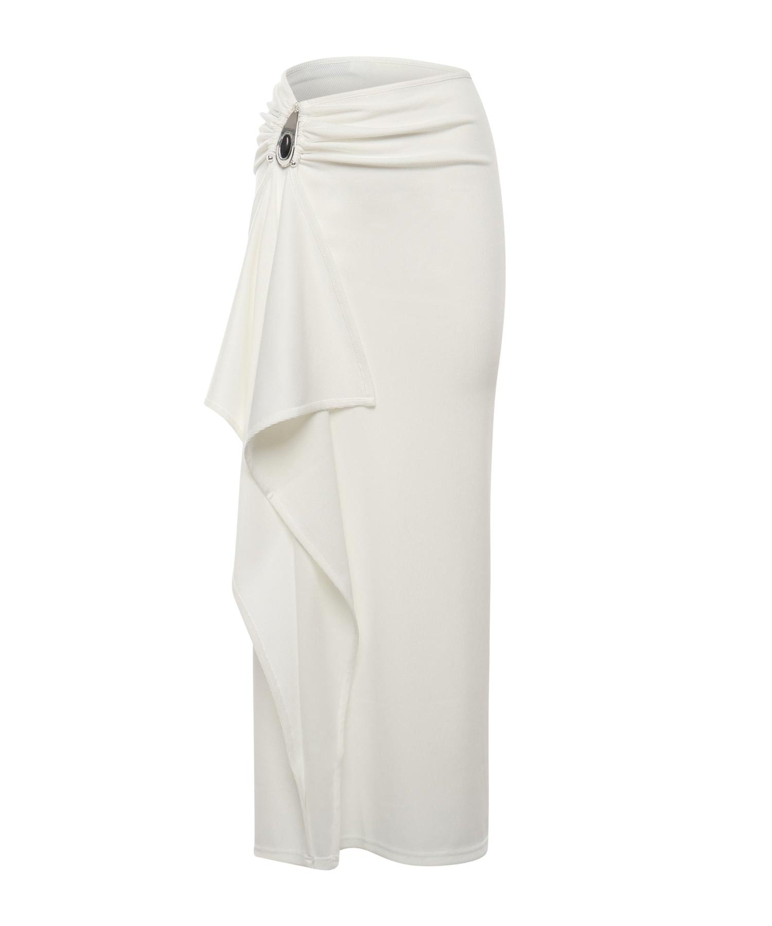 Gonna lunga Crystal in maglia a coste 25044334 WHITE CHRISTOPHER ESBER 