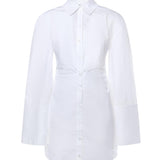 Abito camicia in cotone 115162 400 ROTATE 