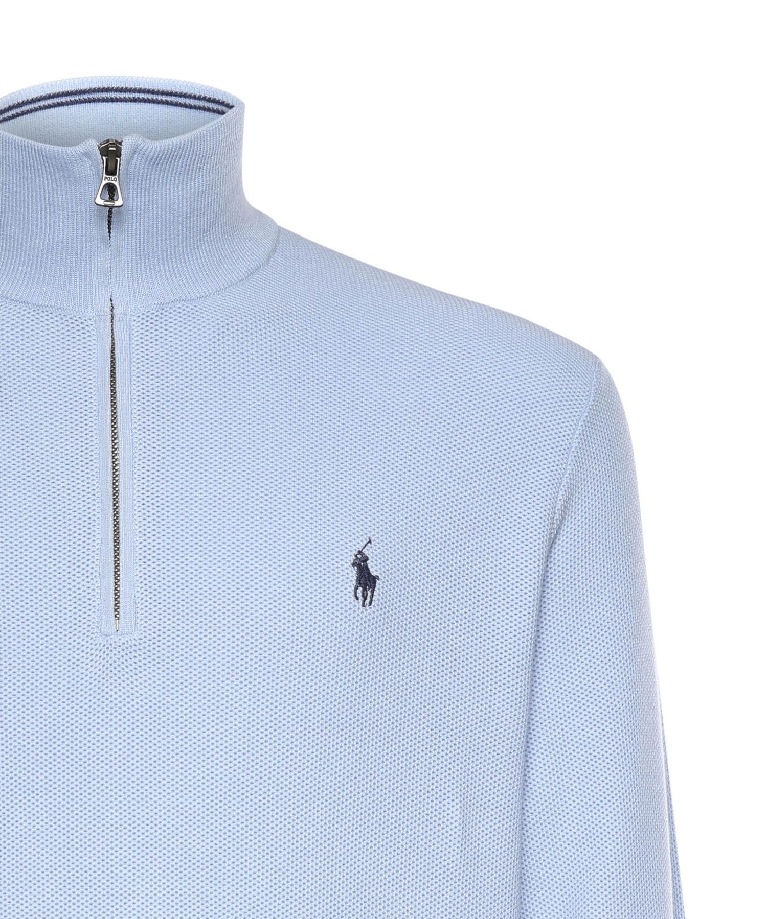 Maglia in piqué di cotone con zip 710932304  POLO RALPH LAUREN 