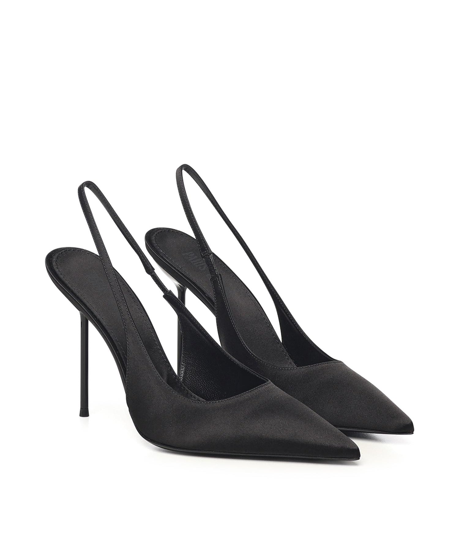 Slingback Lidia in raso PX913XTSAT BLACK PARIS TEXAS 