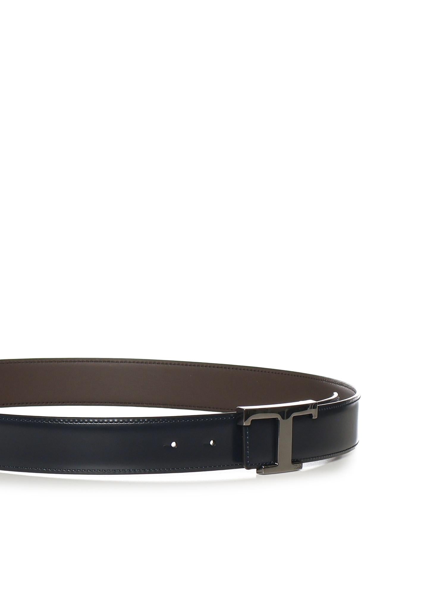 Cintura Reversibile T Timeless in pelle XCMCQR55100HDL 01L7 TOD'S 