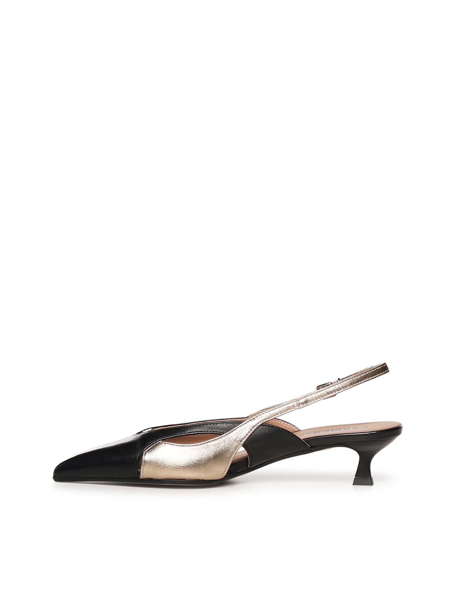 Slingback Caroline Rio Nature in pelle A57129 NERO QUARZO CARMENS 