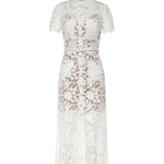 Abito midi in pizzo SS26096M W SELF-PORTRAIT 