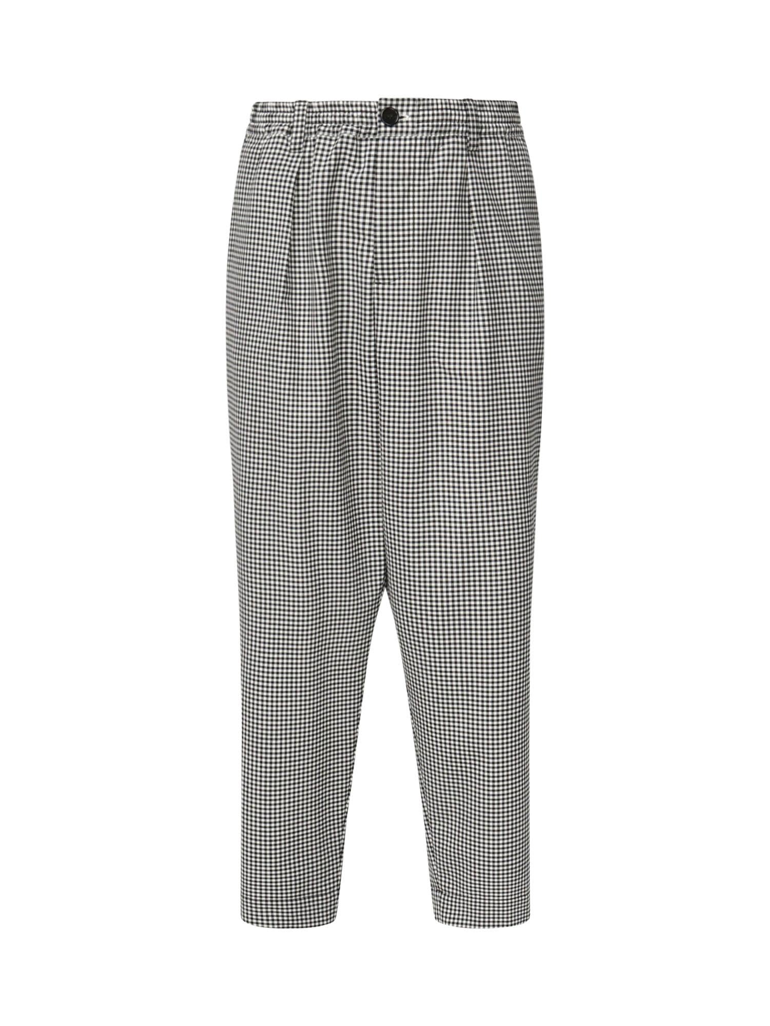 Pantaloni in lana a quadri PUMU0017A4 UTP787CHN99 MARNI 