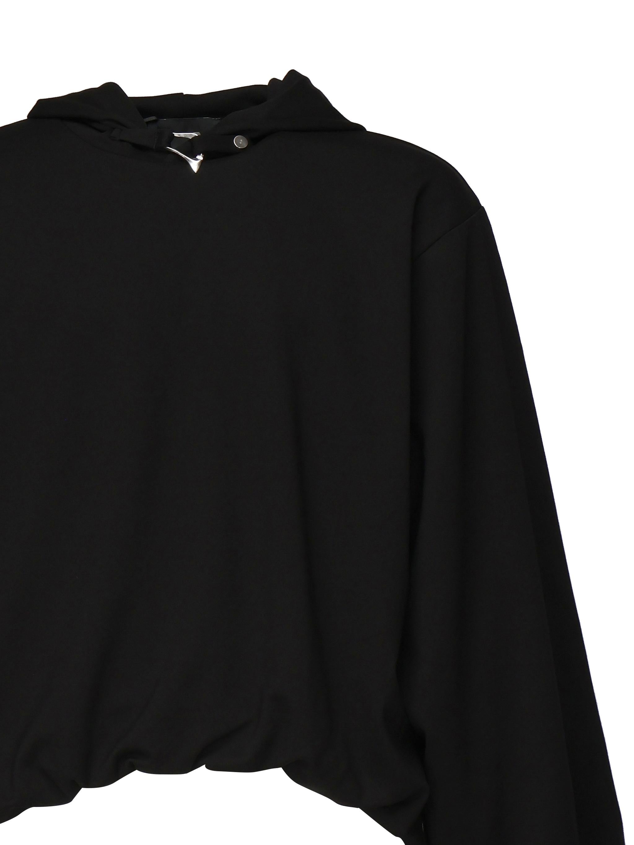 Felpa in cotone con cappuccio PRESS25M08073 BLK01 HELIOT EMIL 