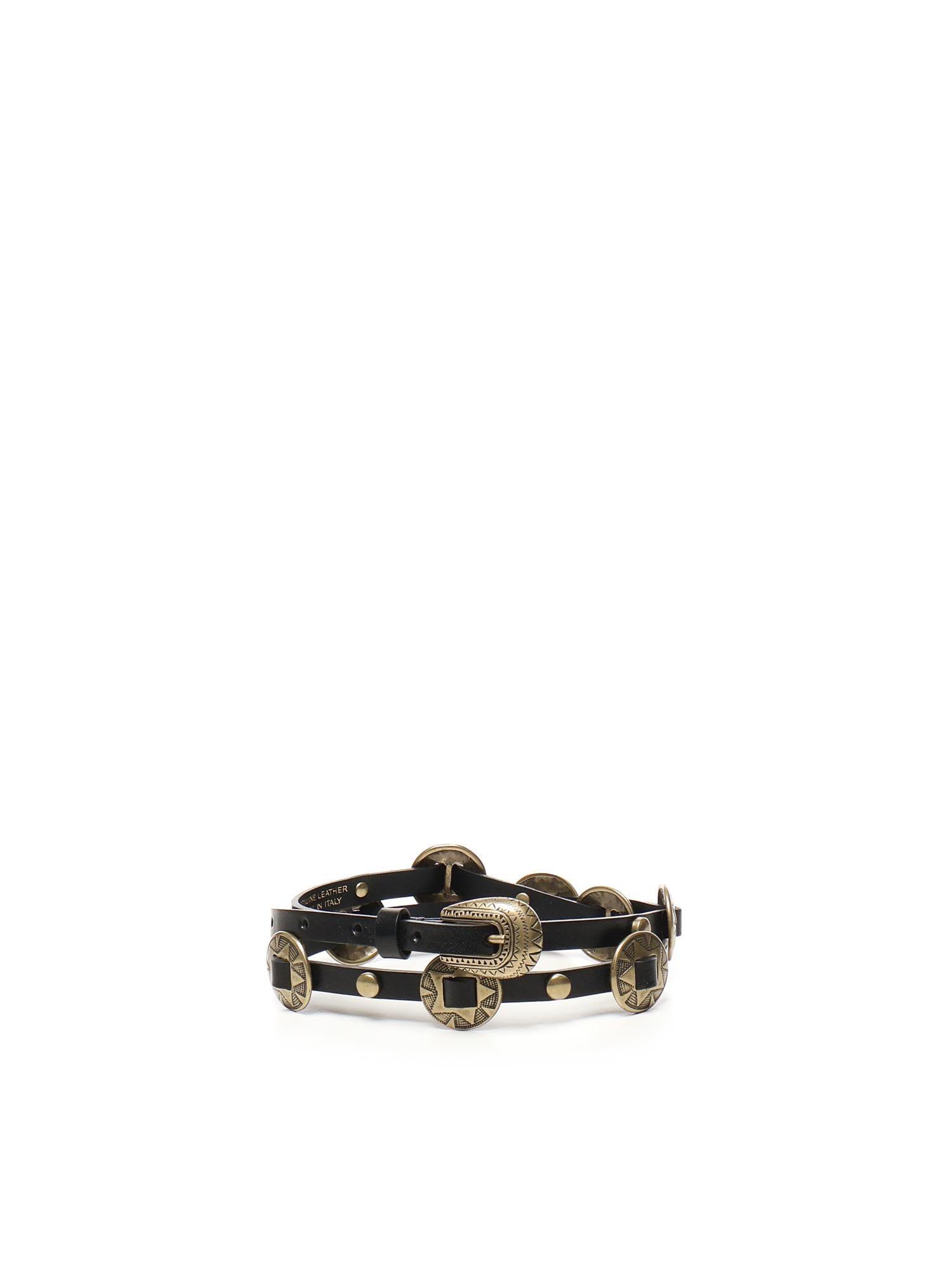 Cintura sottile con placche incise in metallo 104038 A23SZ99W PINKO 