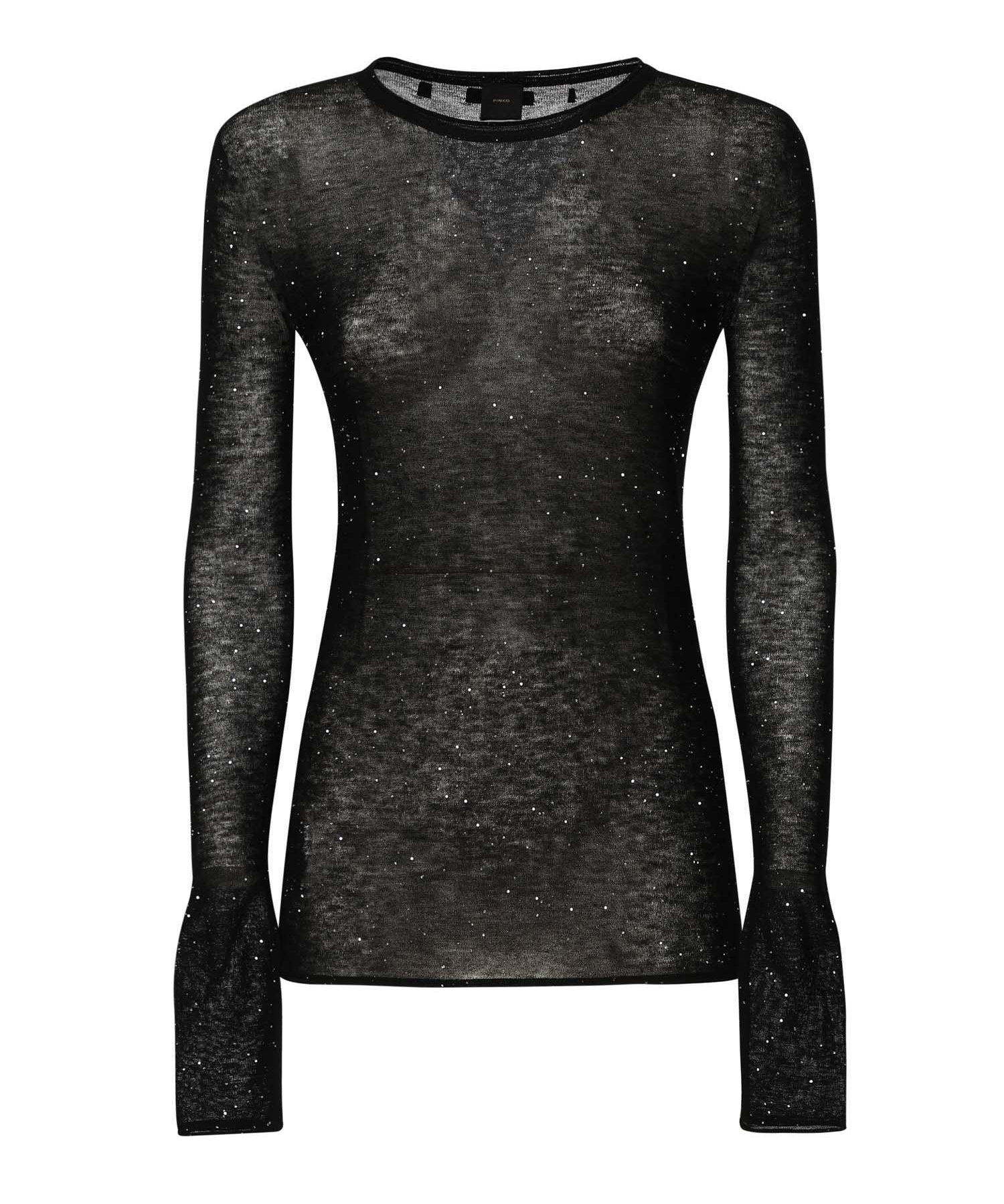 Maglia Pico con micro paillettes 105398 A2PMZ99 PINKO 