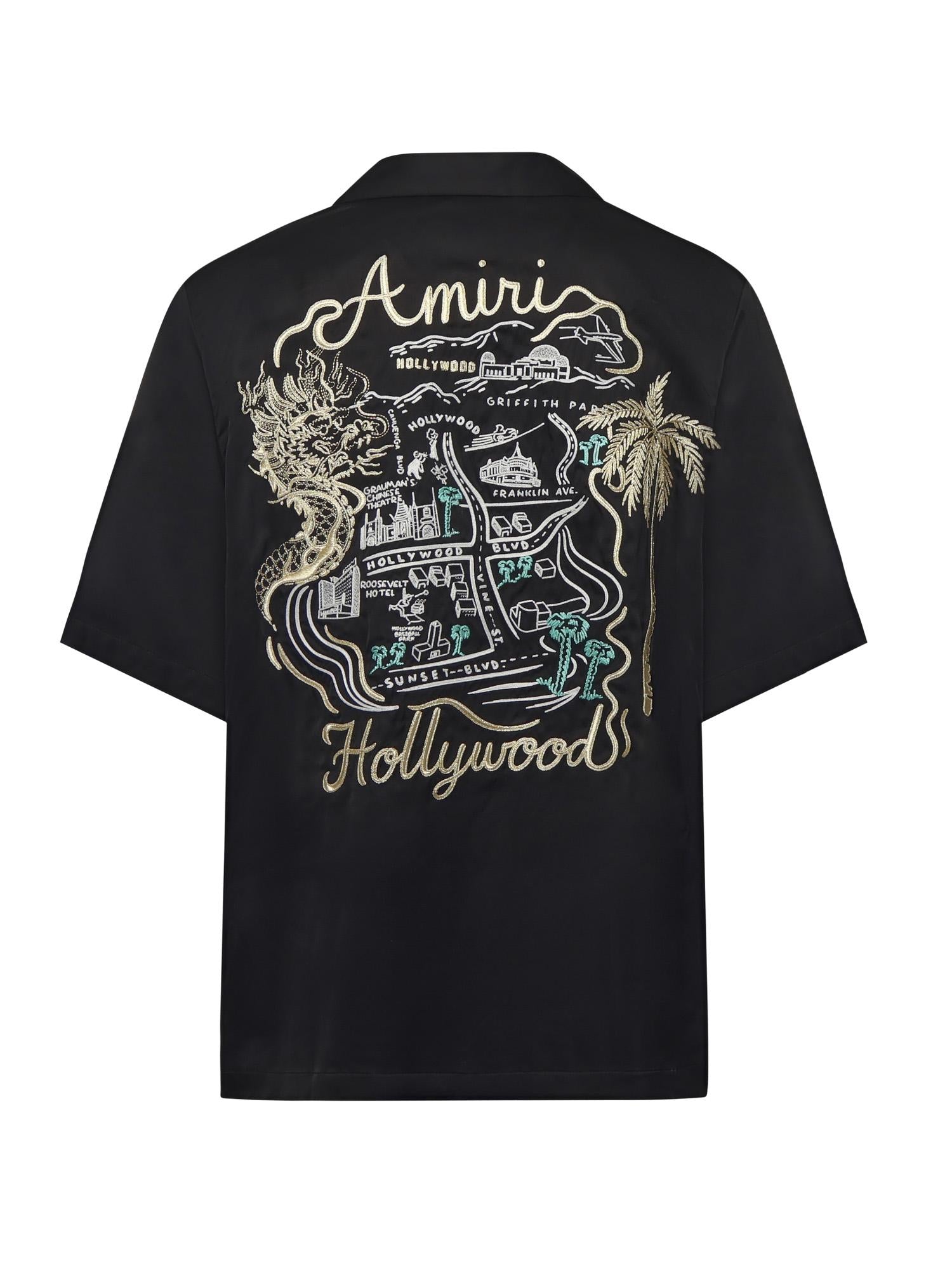 Camicia Hollywood in cotone AMSTCA1196 001 AMIRI 