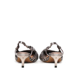 Pumps slingback in pelle metalizzata 774Z94HG PLOMO BIBI LOU 